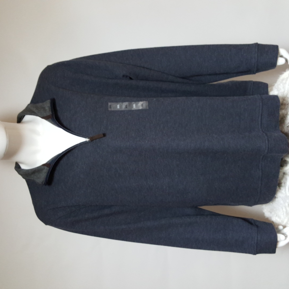 NWT Tasso Elba mens quarter zip pull over sweater